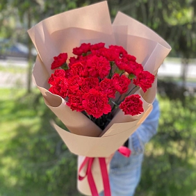 25 красных гвоздик "9 Мая"