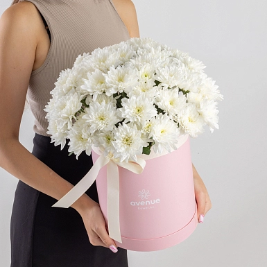 Композиция из хризантем в коробке "Bonita" - фото 2