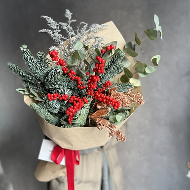 Зимний букет из нобилиса "Романтика зимы" - фото 1