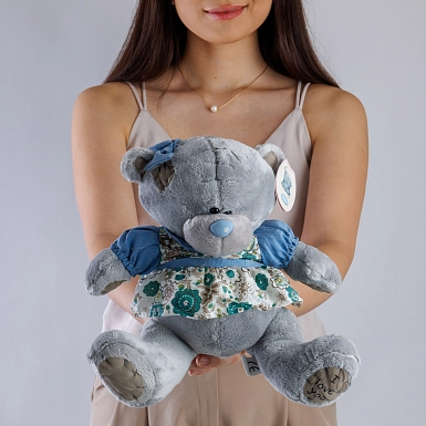 Мягкая игрушка "Teddy девочка в голубом платье" M - фото 1