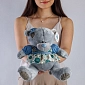 Мягкая игрушка "Teddy девочка в голубом платье" M - фото 1