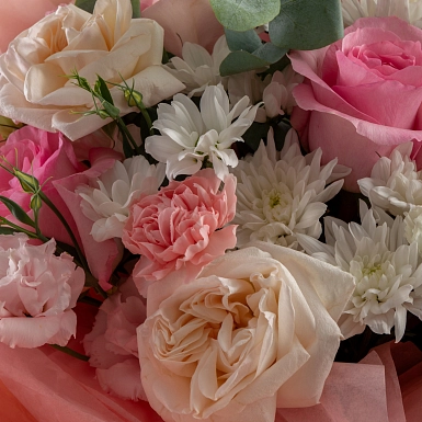 Букет из роз и гвоздик “For lady” - фото 4