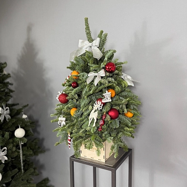 Новогодняя елочка "Снежный шелк" - фото 2