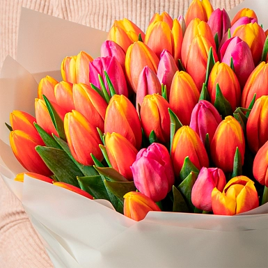 Букет из микс тюльпанов "Айгерим" S - фото 5