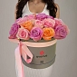 35 микс Голландских роз в серой коробке - фото 2