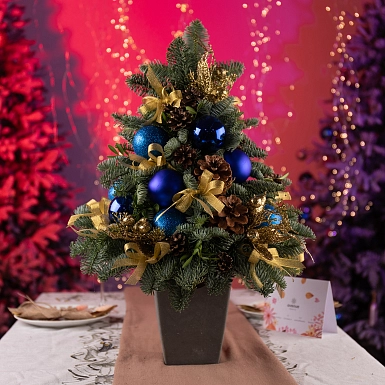 Новогодняя елочка "Синий иней" - фото 1