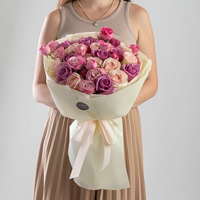 Букет из роз "Нежный оригами"