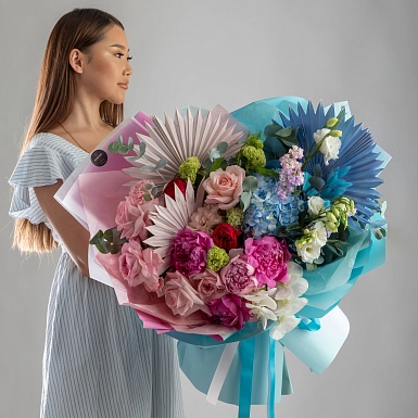 Букет с пионовидными розами и пионами "Paradise" - фото 3