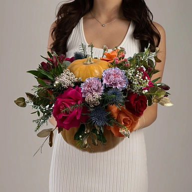 Композиция в тыкве "Пиковая дама" - фото 1