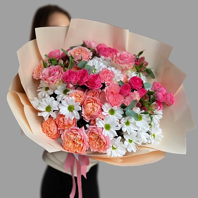 Букет из хризантем "Еркежан" - фото 1