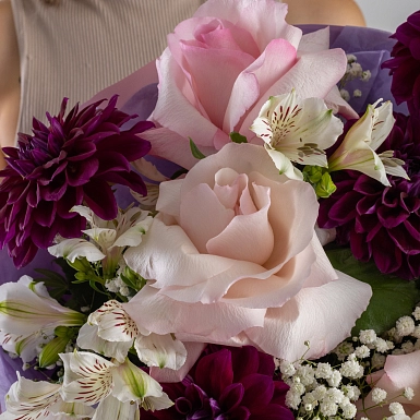 Букет с георгинами “Улыбка осени” - фото 5