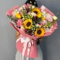 Букет из подсолнухов и эустом "Томирис" - фото 3