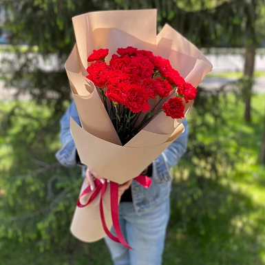 25 красных гвоздик "9 Мая" - фото 2