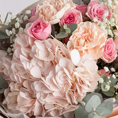 Букет с гортензией "Звездочка" фото