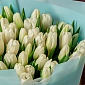 Букет из белых тюльпанов "Белый танец" L - фото 5