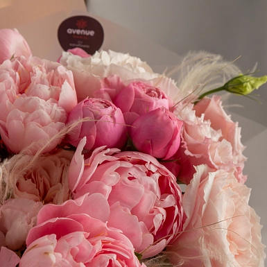 Букет с пионами "Зефир" - фото 4