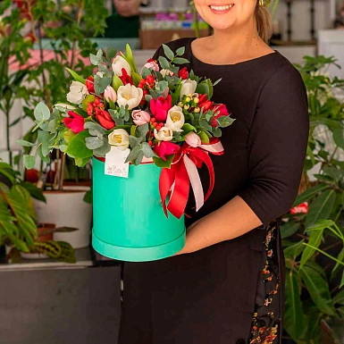 Композиция из тюльпанов "Вихрь" M - фото 2