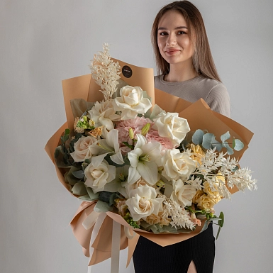 Букет из лилий "Белый танец" - фото 2