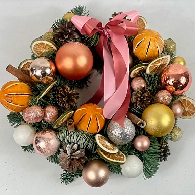 Новогодний венок "Апельсинка" - фото 2