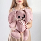 Мягкая игрушка ручной работы "Зайчик розовый" - фото 1