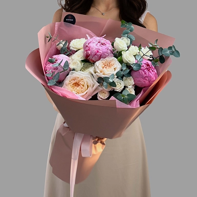Букет с пионами "Вернисаж" - фото 2