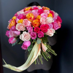 Голландская 101 микс роза 50 см