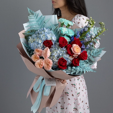 Букет из гортензий "Вальс для двоих" фото