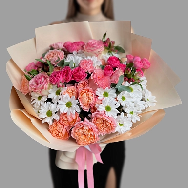 Букет из хризантем "Еркежан" - фото 2