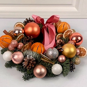 Новогодний венок "Апельсинка"