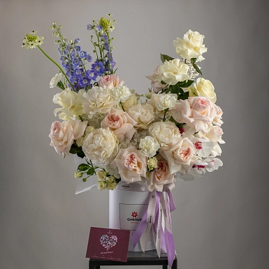 Композиция с пионами "Белый шоколад" - фото 2