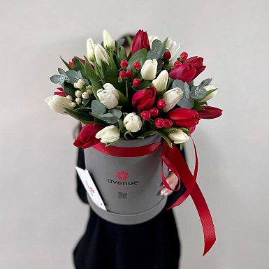 Разноцветные тюльпаны в коробке "Candy mix" - фото 2