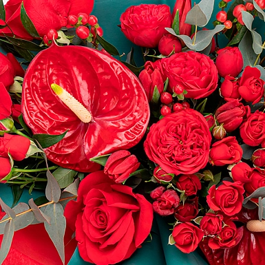 Букет с антуриумом "Купидон" - фото 6