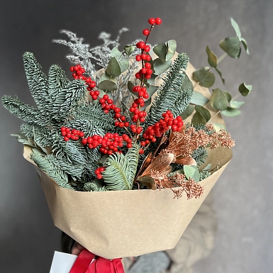 Зимний букет из нобилиса "Романтика зимы" - фото 3