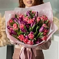 Букет из розовых и фиолетовых тюльпанов "Искушение" S - фото 3