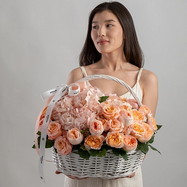 Композиция в корзине "Крем-брюле" - фото 2