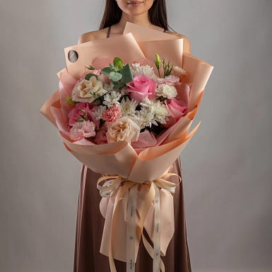 Букет из роз и гвоздик “For lady” - фото 2