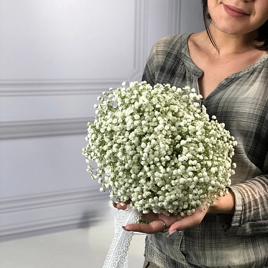 Букет невесты из гипсофилы "Элегия" - фото 2