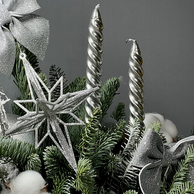 Новогодняя композиция "Silver spirit" - фото 2