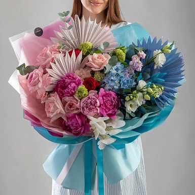 Букет с пионовидными розами и пионами "Paradise" - фото 2