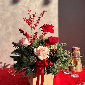 Новогодняя композиция "Зимние краски"