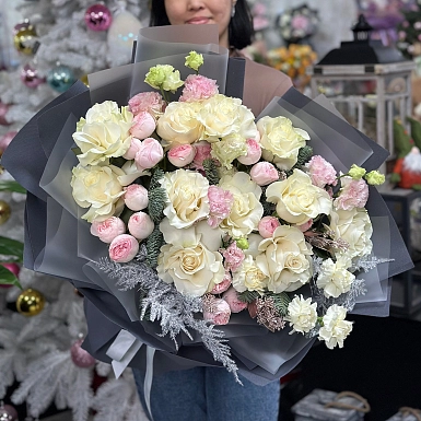 Зимний букет "Снежный румянец" - фото 5