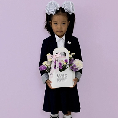 Композиция с георгинами "Азбука" - фото 1