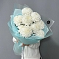 Букет из 9 белых хризантем - фото 3
