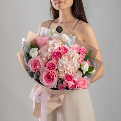 Букет из гортензий "Конфетка" фото