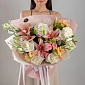 Букет с розовыми лилиями "Spring Pink" - фото 1