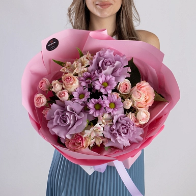 Букет с розами “Сияние рассвета” - фото 5