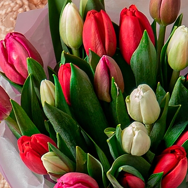 Букет из тюльпанов "Весенняя свежесть" S - фото 6