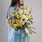 Букет из пионовидных роз и маттиолы "Айвори" - фото 2