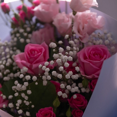 Букет из роз и гипсофил "Darling" - фото 5