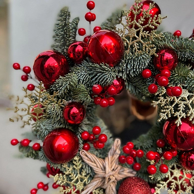 Новогодний венок "Огни праздника" - фото 6